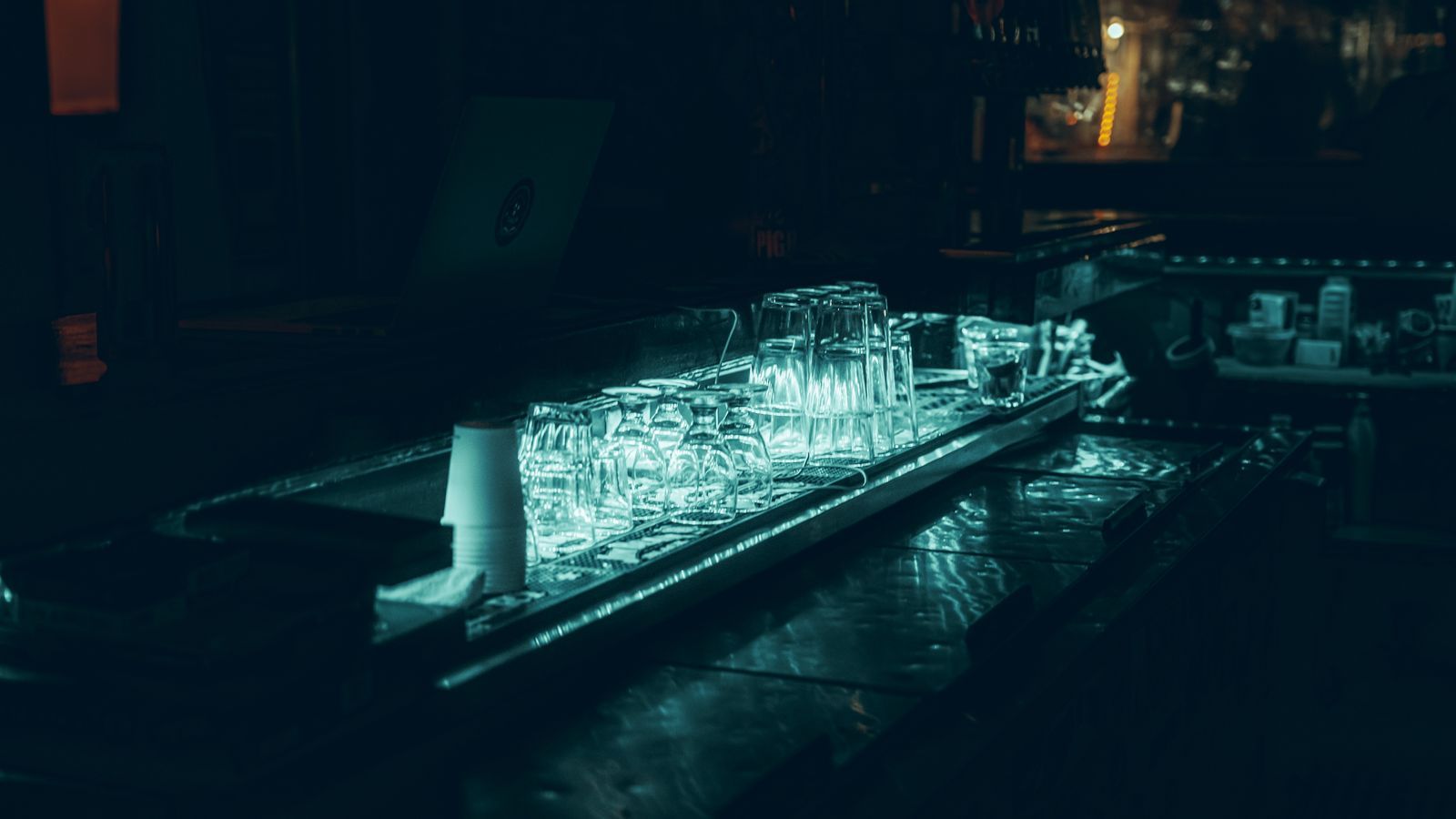 The bar counter, where most evenings begin